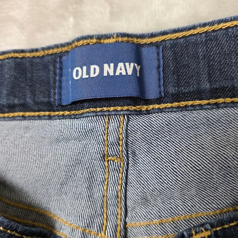 Old Navy Denim Shorts Girls Size 16 Regular Blue Long Length Jean‎ Shorts